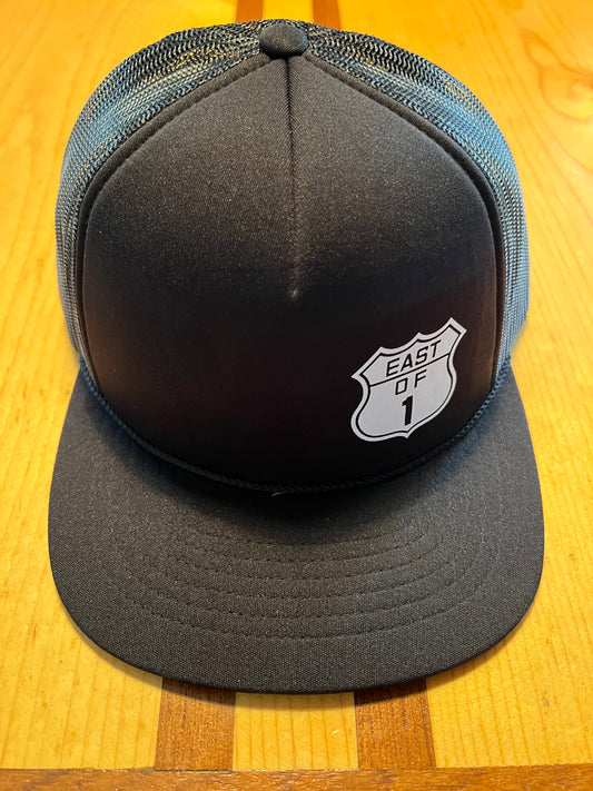 Black on Black Mesh Trucker